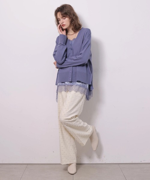 CADUNE(カデュネ)の「ドットジャガードパンツ(その他パンツ・レディース・ホワイト/ブラック・34/38/36)」の7枚目の写真