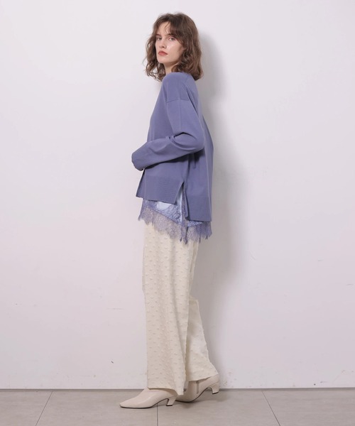 CADUNE(カデュネ)の「ドットジャガードパンツ(その他パンツ・レディース・ホワイト/ブラック・34/38/36)」の9枚目の写真