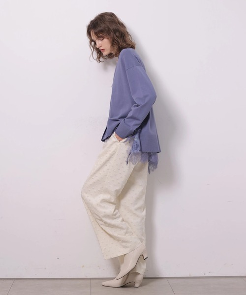 CADUNE(カデュネ)の「ドットジャガードパンツ(その他パンツ・レディース・ホワイト/ブラック・34/38/36)」の10枚目の写真