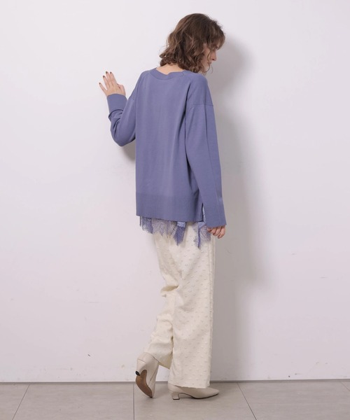 CADUNE(カデュネ)の「ドットジャガードパンツ(その他パンツ・レディース・ホワイト/ブラック・34/38/36)」の12枚目の写真