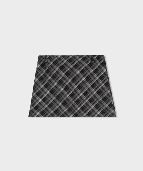 DIMANCHE（ディマンシュ）の「Check Mini Skirt (black/grey)（スカート・レディース・その他・SMALL/MEDIUM）」の2枚目の写真