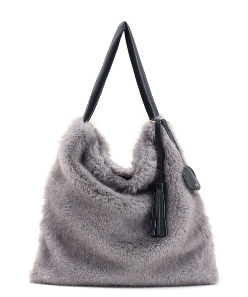 Nananoel(ナナノエル)の「FAKE FUR ONESHOULDER BAG/A4対応(ショルダーバッグ・レディース・モカ/グレー・FREE)」の8枚目の写真