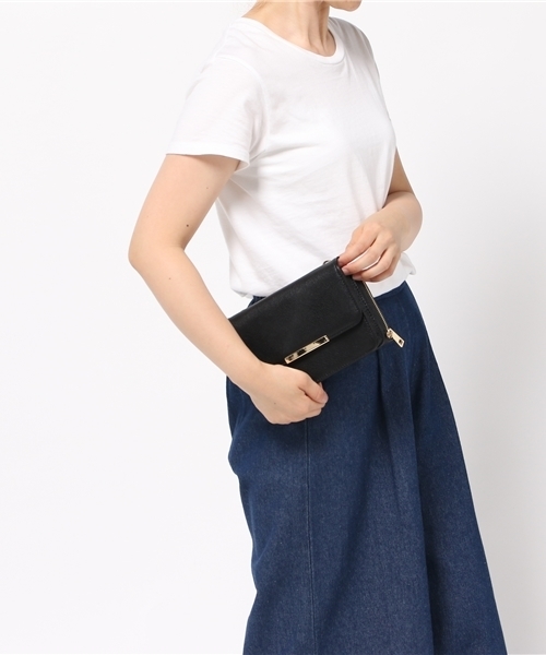 NATURAL BEAUTY BASIC（ナチュラルビューティーベーシック）の「マルチウォレットショルダーバッグ（ショルダーバッグ・レディース・ベージュ/イエロー/ボルドー/ブラック・ﾌﾘ-）」の11枚目の写真