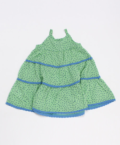 RUGGEDWORKS(ラゲッドワークス)の「ドット柄サマードレス(ワンピース・キッズ・ブルー/イエロー/ライトグリーン・90cm/100cm/130cm/140cm/110cm/120cm/80cm)」の4枚目の写真