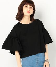 Another Edition | フリルスリーブTシャツ/AEBFC C フリル SL TEE(Tシャツ/カットソー)