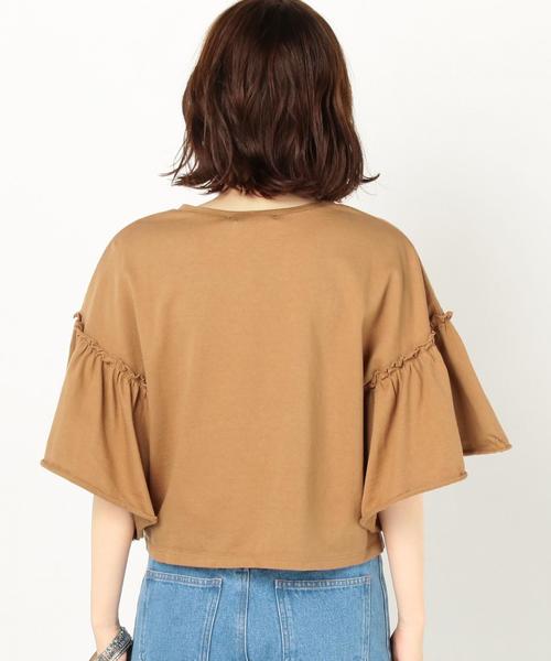 Another Edition（アナザーエディション）の「フリルスリーブTシャツ/AEBFC C フリル SL TEE◆（Tシャツ/カットソー・レディース・ブラック/ベージュ/ダークグリーン・FREE）」の10枚目の写真