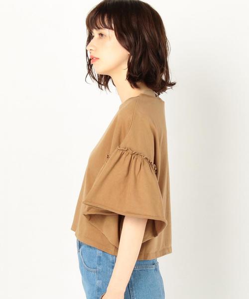 Another Edition（アナザーエディション）の「フリルスリーブTシャツ/AEBFC C フリル SL TEE◆（Tシャツ/カットソー・レディース・ブラック/ベージュ/ダークグリーン・FREE）」の12枚目の写真