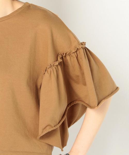 Another Edition（アナザーエディション）の「フリルスリーブTシャツ/AEBFC C フリル SL TEE◆（Tシャツ/カットソー・レディース・ブラック/ベージュ/ダークグリーン・FREE）」の15枚目の写真