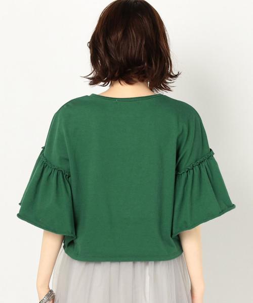 Another Edition（アナザーエディション）の「フリルスリーブTシャツ/AEBFC C フリル SL TEE◆（Tシャツ/カットソー・レディース・ブラック/ベージュ/ダークグリーン・FREE）」の8枚目の写真