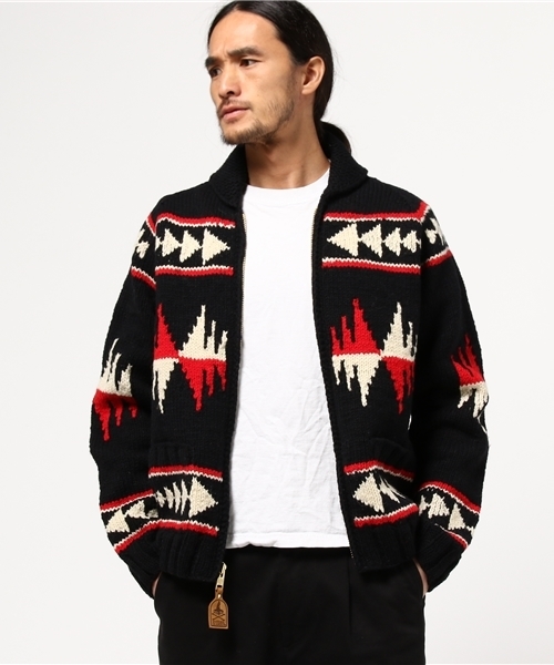 HYSTERIC GLAMOUR（ヒステリックグラマー）の「ARROW HEAD カウチン（カーディガン/ボレロ・メンズ・ホワイト/ブラック・SMALL/MEDIUM/LARGE）」の10枚目の写真