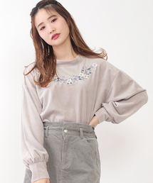 one after another NICE CLAUP | べロア刺繍PO(Tシャツ/カットソー)