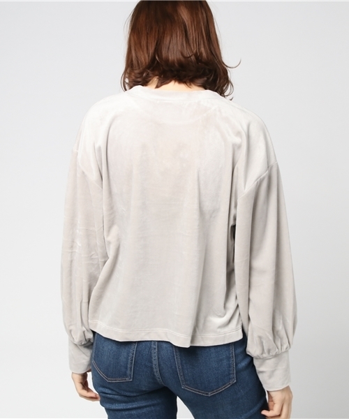 one after another NICE CLAUP(ワンアフターアナザーナイスクラップ)の「べロア刺繍PO(Tシャツ/カットソー・レディース・レッド系その他/ライトグレー/ブラック・FREE)」の6枚目の写真