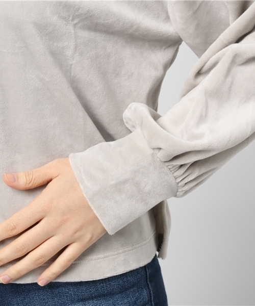 one after another NICE CLAUP(ワンアフターアナザーナイスクラップ)の「べロア刺繍PO(Tシャツ/カットソー・レディース・レッド系その他/ライトグレー/ブラック・FREE)」の8枚目の写真