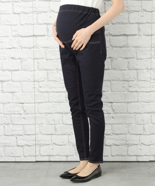 LEPSIM（レプシィム）の「マタニティ/ストレッチデニムスリムパンツ　738161（マタニティウェア/グッズ・レディース・ブルー系その他/ブルー/ワンウォッシュ/オフホワイト・SMALL/LARGE/MEDIUM）」の4枚目の写真