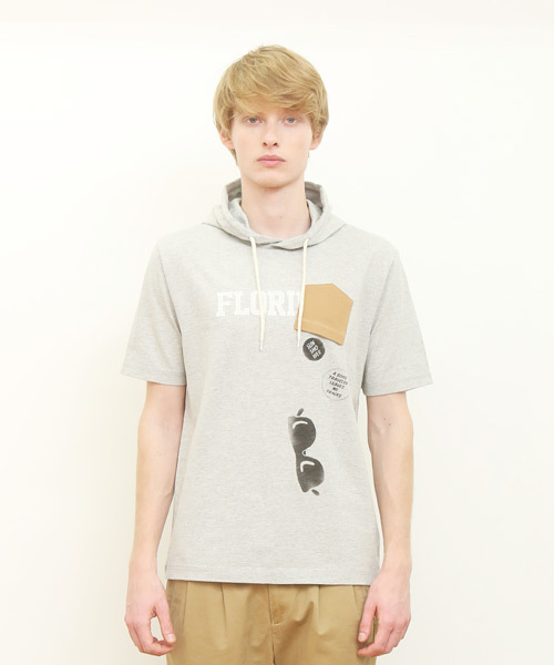 Graniph デザイン ティーシャツ ストア グラニフ の ソフトショートスリーブパーカー スピルメンズアイテムズ パーカー Wear