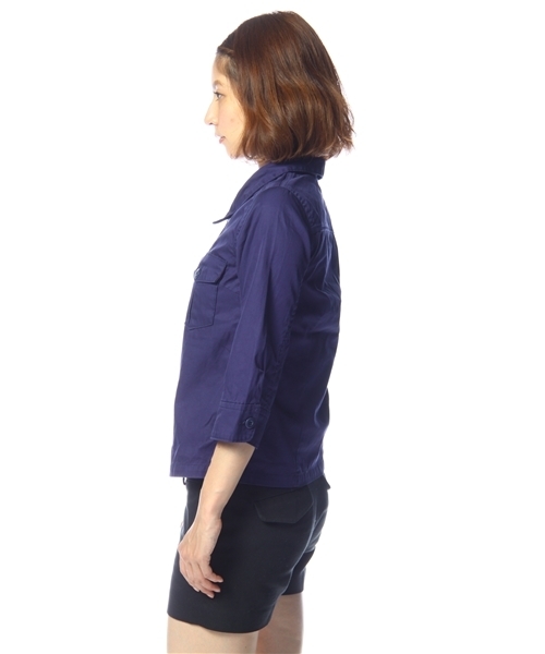 CIAOPANIC（チャオパニック）の「7分ミリタリーシャツ（シャツ/ブラウス・レディース・ネイビー/オリーブ・FREE）」の3枚目の写真