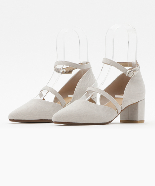 STUDIOUS（ステュディオス）の「リネンライクダブルチョーカーパンプス（パンプス・レディース・キャメル/ライトグレー/ブラック・MEDIUM/SMALL/LARGE）」の12枚目の写真