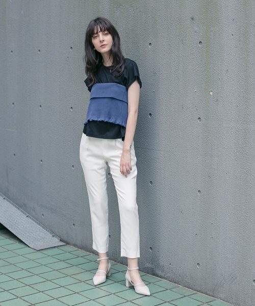 STUDIOUS（ステュディオス）の「リネンライクダブルチョーカーパンプス（パンプス・レディース・キャメル/ライトグレー/ブラック・MEDIUM/SMALL/LARGE）」の13枚目の写真