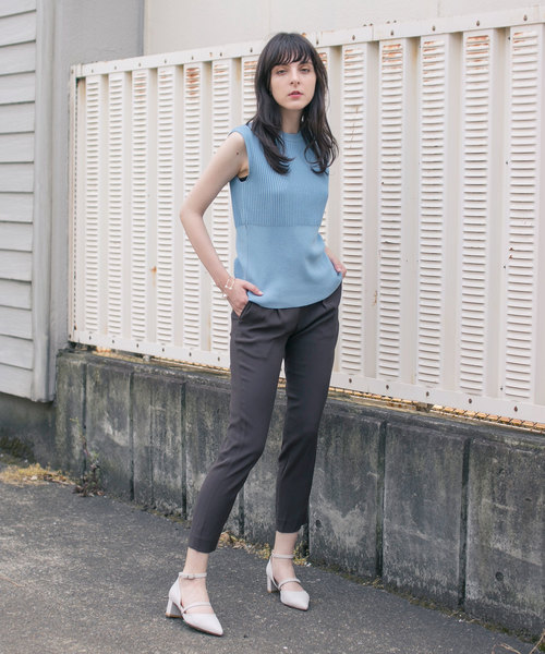 STUDIOUS（ステュディオス）の「リネンライクダブルチョーカーパンプス（パンプス・レディース・キャメル/ライトグレー/ブラック・MEDIUM/SMALL/LARGE）」の14枚目の写真