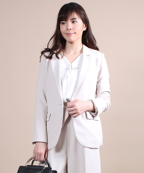 12Twelve Agenda（トゥエルブ　アジェンダ）の「ダブルクロステーラードジャケット（スーツジャケット・レディース・ピンクベージュ/ブラック/ライトグレー・M）」の3枚目の写真