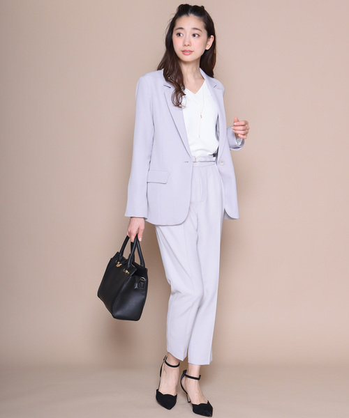 12Twelve Agenda（トゥエルブ　アジェンダ）の「ダブルクロステーラードジャケット（スーツジャケット・レディース・ピンクベージュ/ブラック/ライトグレー・M）」の17枚目の写真