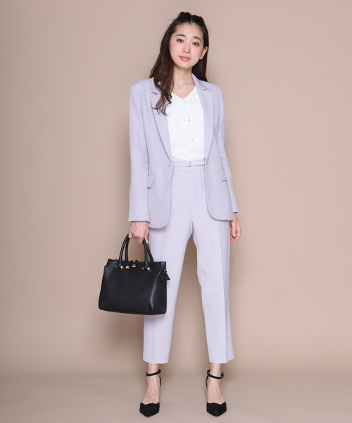 12Twelve Agenda（トゥエルブ　アジェンダ）の「ダブルクロステーラードジャケット（スーツジャケット・レディース・ピンクベージュ/ブラック/ライトグレー・M）」の16枚目の写真