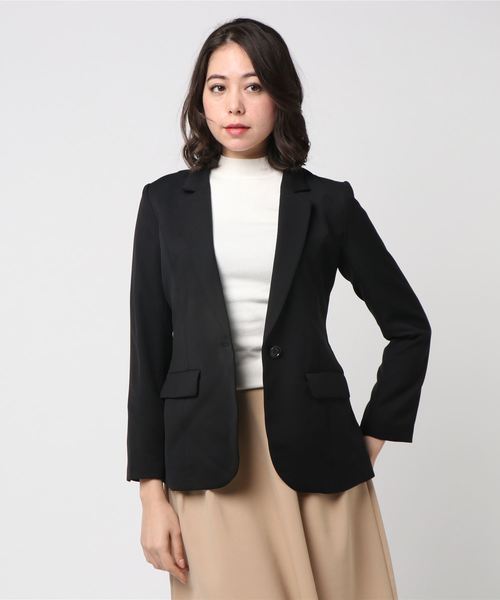 12Twelve Agenda（トゥエルブ　アジェンダ）の「ダブルクロステーラードジャケット（スーツジャケット・レディース・ピンクベージュ/ブラック/ライトグレー・M）」の13枚目の写真