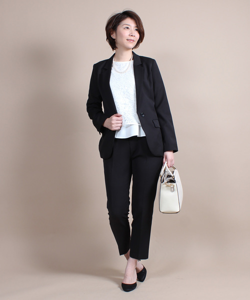 12Twelve Agenda（トゥエルブ　アジェンダ）の「ダブルクロステーラードジャケット（スーツジャケット・レディース・ピンクベージュ/ブラック/ライトグレー・M）」の5枚目の写真