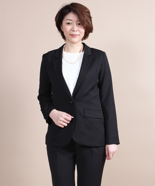 12Twelve Agenda（トゥエルブ　アジェンダ）の「ダブルクロステーラードジャケット（スーツジャケット・レディース・ピンクベージュ/ブラック/ライトグレー・M）」の4枚目の写真