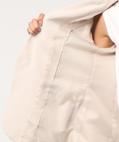 12Twelve Agenda（トゥエルブ　アジェンダ）の「ダブルクロステーラードジャケット（スーツジャケット・レディース・ピンクベージュ/ブラック/ライトグレー・M）」の9枚目の写真