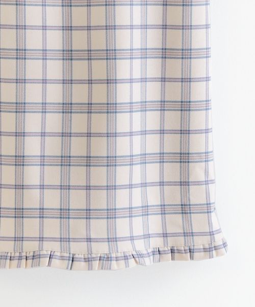 MAJESTIC LEGON（マジェスティックレゴン）の「ヘムフリルチェックIラインスカート（スカート・レディース・ピンク系その他2/ホワイト系その他2/ブルー系その他4・MEDIUM）」の18枚目の写真
