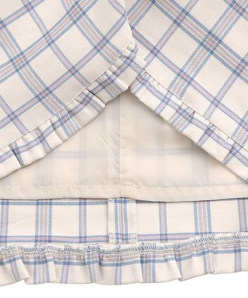 MAJESTIC LEGON（マジェスティックレゴン）の「ヘムフリルチェックIラインスカート（スカート・レディース・ピンク系その他2/ホワイト系その他2/ブルー系その他4・MEDIUM）」の20枚目の写真