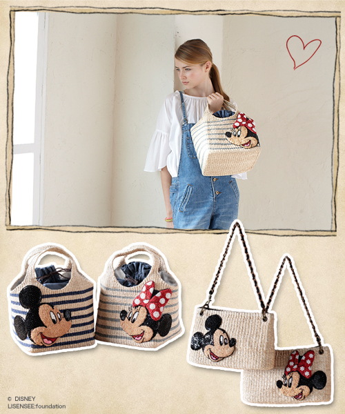 BEAMS BOY（ビームスボーイ）の「Ds*B SQﾎﾞ-ﾀﾞ-BAG（かごバッグ・レディース・ライトグレー/ネイビー・ONE SIZE）」の15枚目の写真