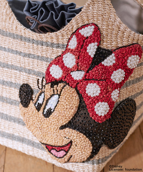 BEAMS BOY（ビームスボーイ）の「Ds*B SQﾎﾞ-ﾀﾞ-BAG（かごバッグ・レディース・ライトグレー/ネイビー・ONE SIZE）」の8枚目の写真