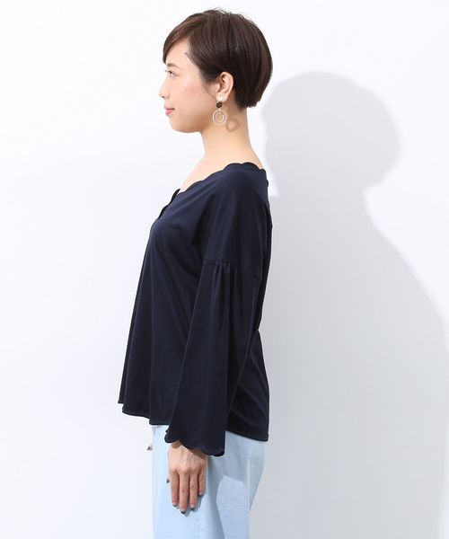【タグ付き】ROPE ロペ スカラップ刺繍ブラウス タグ付き】ROPE ロペ スカラップ刺繍ブラウス