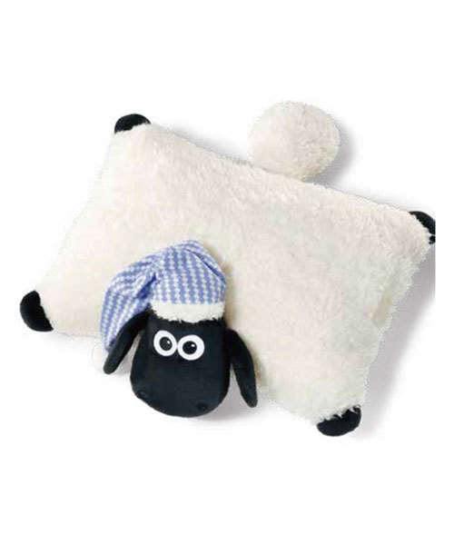 ひつじのショーン（ヒツジノショーン）の「NICI/ひつじのショーン ピロークッション/ショーン ナイトキャップ 40×30（クッション/クッションカバー・レディース・ホワイト×ブラック・ONE SIZE）」の2枚目の写真