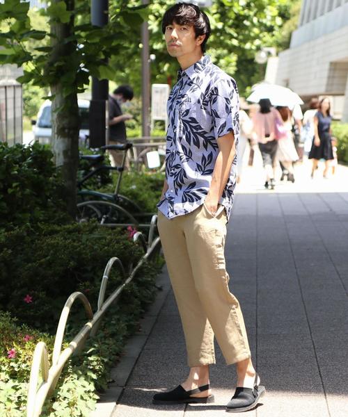 coen（コーエン）の「リネンミックスワイドアンクルイージーパンツ（その他パンツ・メンズ・ダークブラウン/ブラック/ベージュ・LARGE/SMALL/MEDIUM/X-LARGE）」の7枚目の写真