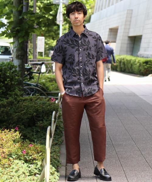 coen（コーエン）の「リネンミックスワイドアンクルイージーパンツ（その他パンツ・メンズ・ダークブラウン/ブラック/ベージュ・LARGE/SMALL/MEDIUM/X-LARGE）」の6枚目の写真