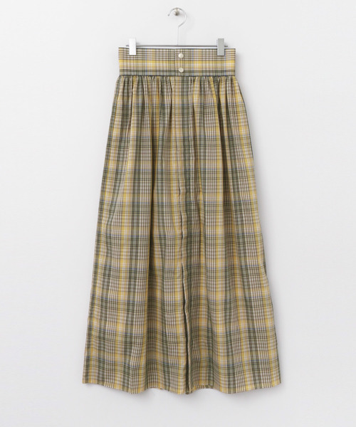 SENSE OF PLACE by URBAN RESEARCH（センスオブプレイスバイアーバンリサーチ）の「マドラスチェックマキシスカート（スカート・レディース・イエロー系その他・36/38）」の11枚目の写真