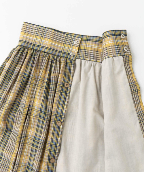 SENSE OF PLACE by URBAN RESEARCH（センスオブプレイスバイアーバンリサーチ）の「マドラスチェックマキシスカート（スカート・レディース・イエロー系その他・36/38）」の19枚目の写真