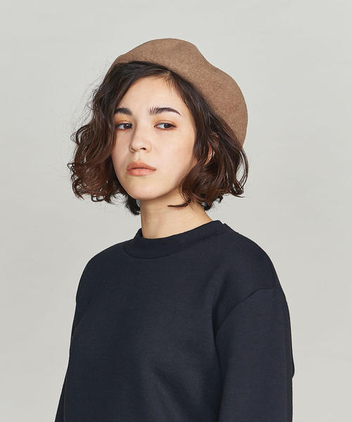 BEAUTY&YOUTH UNITED ARROWS（ビューティーアンドユースユナイテッドアローズ）の「BY シンプルフラットベレー帽 ◆（ハンチング/ベレー帽・レディース・オフホワイト/ダークブラウン/ベージュ/ブラック/オリーブ・FREE）」の10枚目の写真