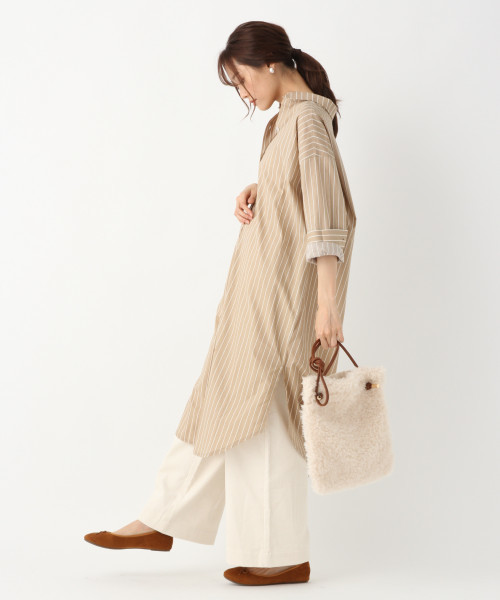 GLOBAL WORK（グローバルワーク）の「ストライプロングシャツ