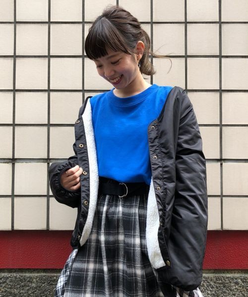 tiptop(ティップトップ)の「ボアナイロンリバーシブルブルゾン(ブルゾン・レディース・ブラック/オフホワイト/グレイッシュベージュ/キナリ・FREE)」の15枚目の写真