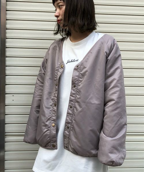 tiptop(ティップトップ)の「ボアナイロンリバーシブルブルゾン(ブルゾン・レディース・ブラック/オフホワイト/グレイッシュベージュ/キナリ・FREE)」の17枚目の写真