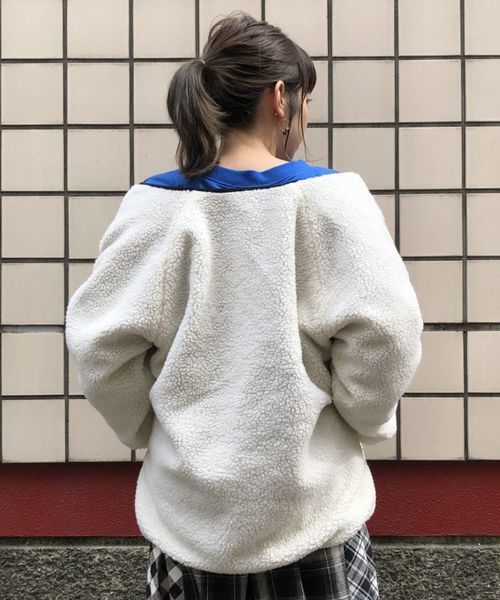 tiptop(ティップトップ)の「ボアナイロンリバーシブルブルゾン(ブルゾン・レディース・ブラック/オフホワイト/グレイッシュベージュ/キナリ・FREE)」の20枚目の写真