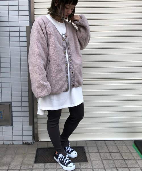tiptop(ティップトップ)の「ボアナイロンリバーシブルブルゾン(ブルゾン・レディース・ブラック/オフホワイト/グレイッシュベージュ/キナリ・FREE)」の21枚目の写真