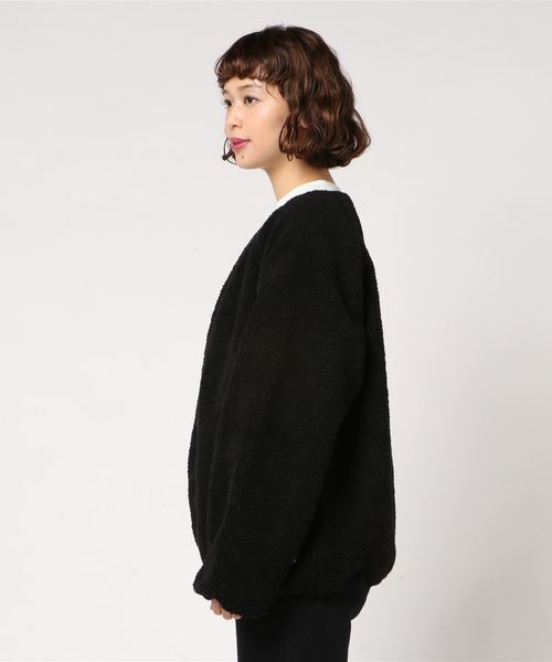 tiptop(ティップトップ)の「ボアナイロンリバーシブルブルゾン(ブルゾン・レディース・ブラック/オフホワイト/グレイッシュベージュ/キナリ・FREE)」の5枚目の写真