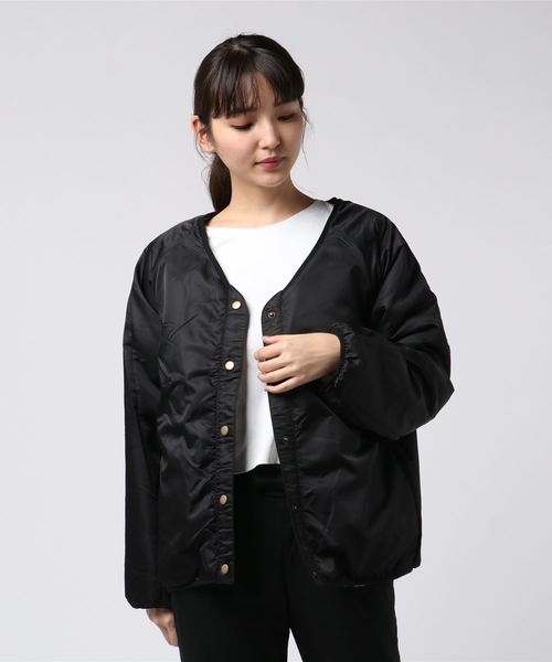 tiptop(ティップトップ)の「ボアナイロンリバーシブルブルゾン(ブルゾン・レディース・ブラック/オフホワイト/グレイッシュベージュ/キナリ・FREE)」の9枚目の写真