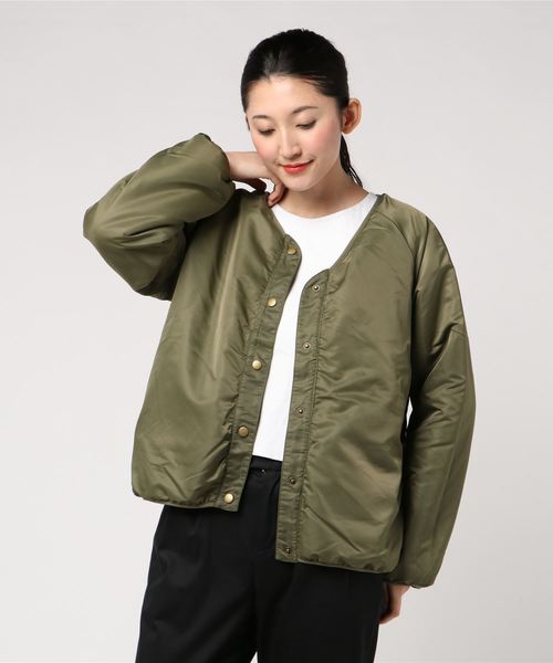 tiptop(ティップトップ)の「ボアナイロンリバーシブルブルゾン(ブルゾン・レディース・ブラック/オフホワイト/グレイッシュベージュ/キナリ・FREE)」の10枚目の写真