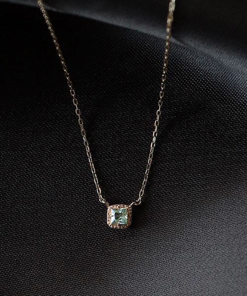 4/19まで値下げ☆ノワールドプーペ K10 グリーンサファイアネックレス